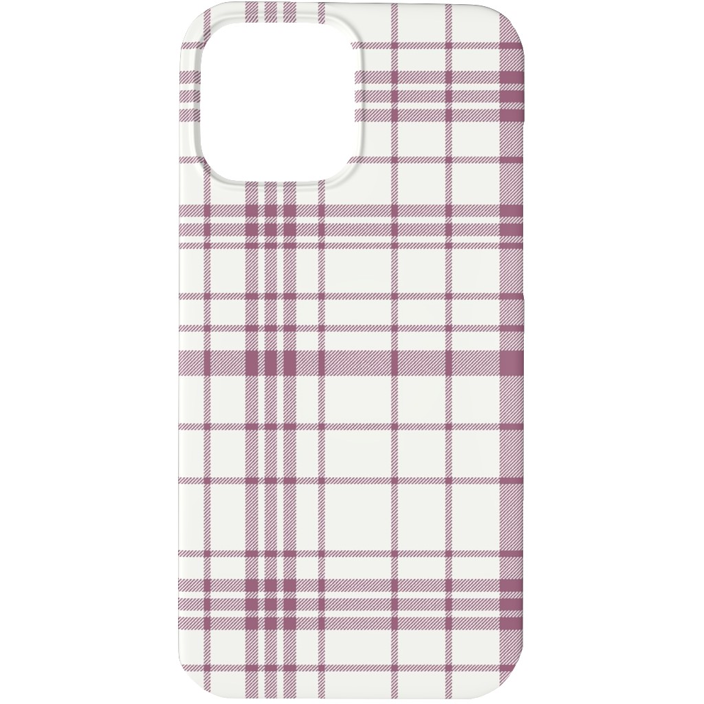 Tartan Check Phone Case, Slim Case, Matte, iPhone 13 Pro, Purple, Pomegranate