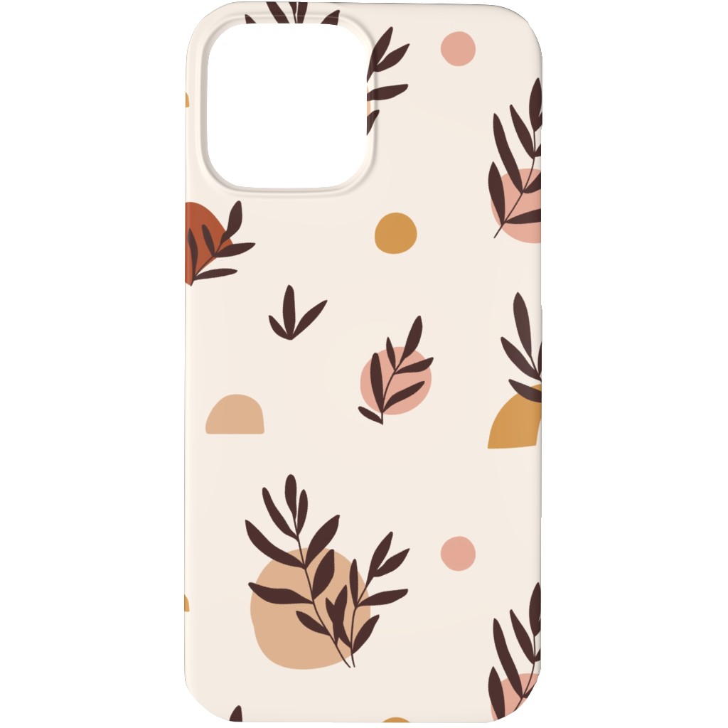 Abstraction and Tropical Leaves - Light Phone Case, Slim Case, Matte, iPhone 13 Pro, Beige