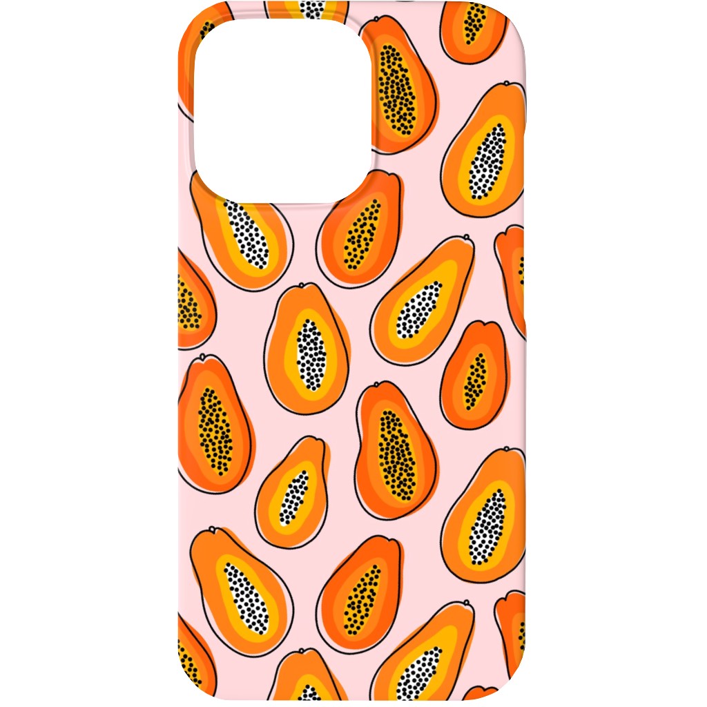 Abstract Papayas - Pink Phone Case, Silicone Liner Case, Matte, iPhone 13, Pink