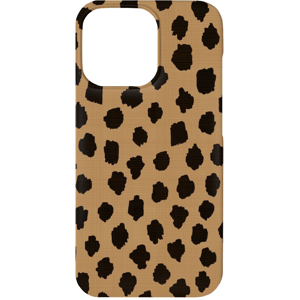 Cheetah Spots - Brown Phone Case, Silicone Liner Case, Matte, iPhone 13, Brown