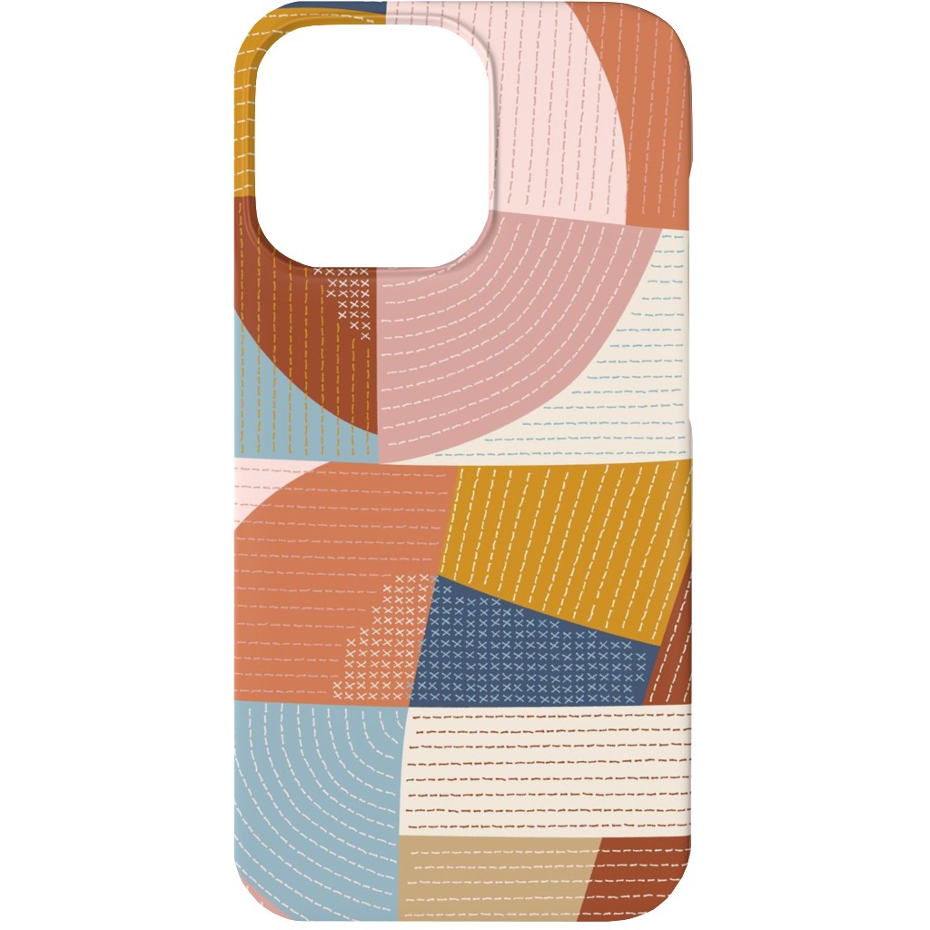 Modern Patchwork - Multi Phone Case, Silicone Liner Case, Matte, iPhone 13, Multicolor