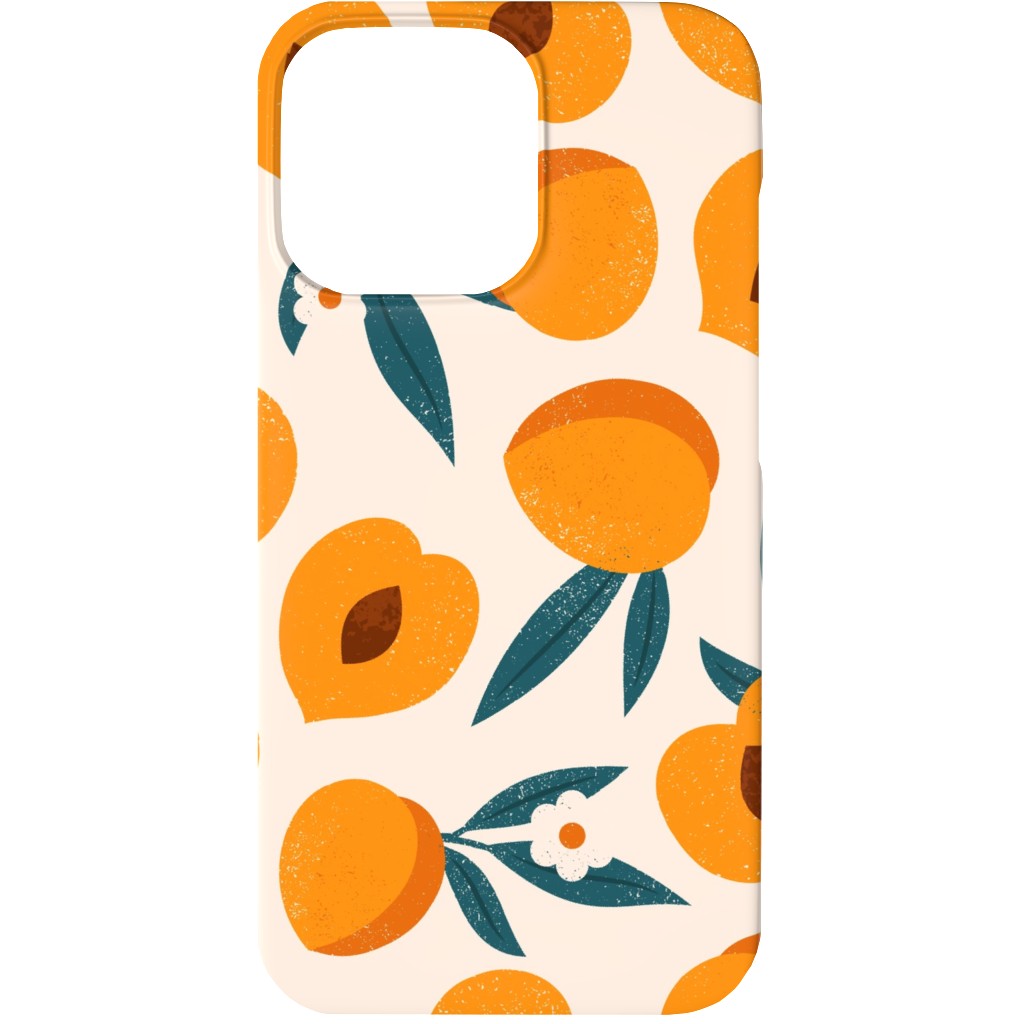 Summer Peches - Orange Phone Case, Silicone Liner Case, Matte, iPhone 13, Orange