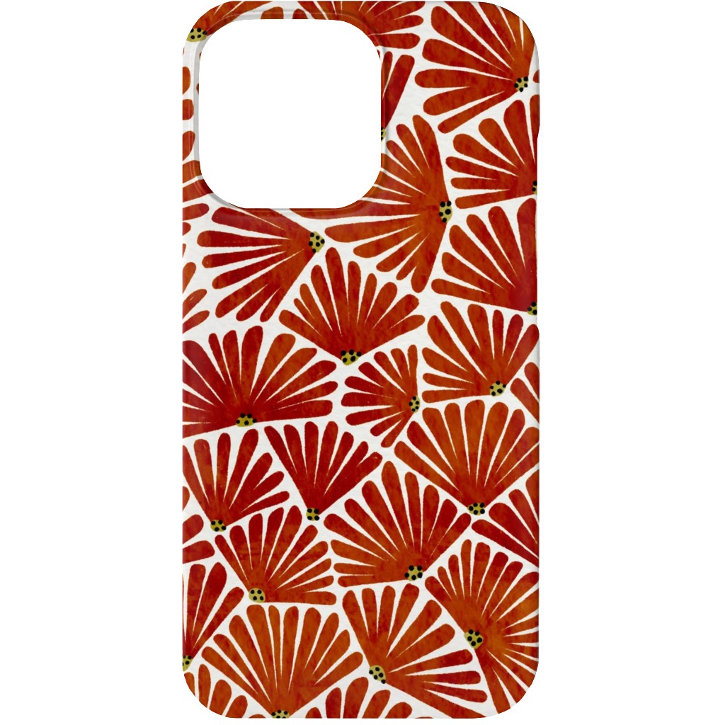 Solie - Red & White Phone Case, Silicone Liner Case, Matte, iPhone 13, Red