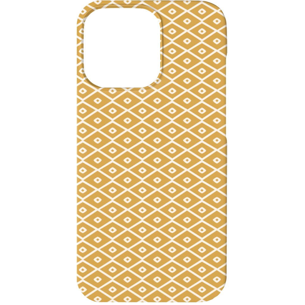 Pinecone Geo - Golden Phone Case, Silicone Liner Case, Matte, iPhone 13, Yellow, Classic Yellow