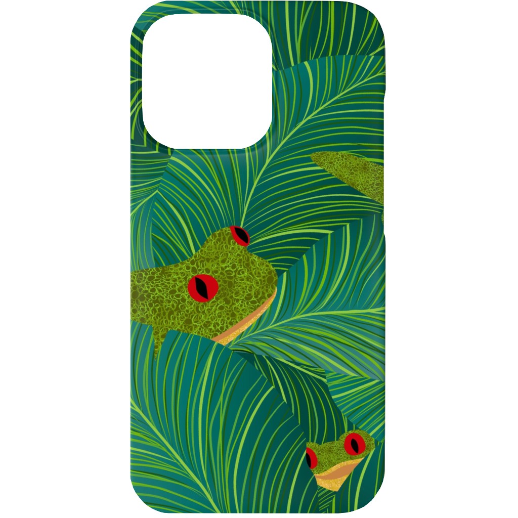 Island Peepers Phone Case, Silicone Liner Case, Matte, iPhone 13, Green
