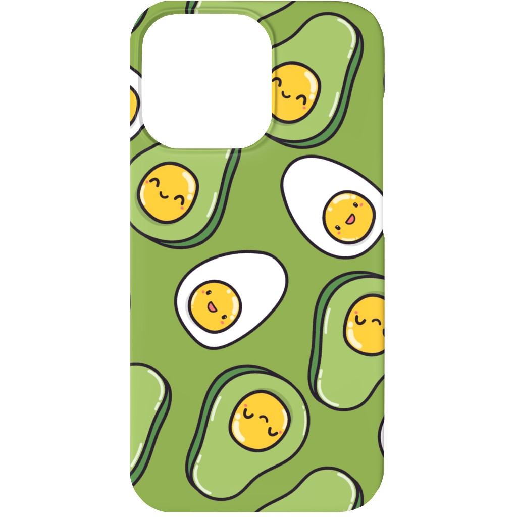 Cute Egg and Avocado - Green Phone Case, Silicone Liner Case, Matte, iPhone 13, Green, Classic Green