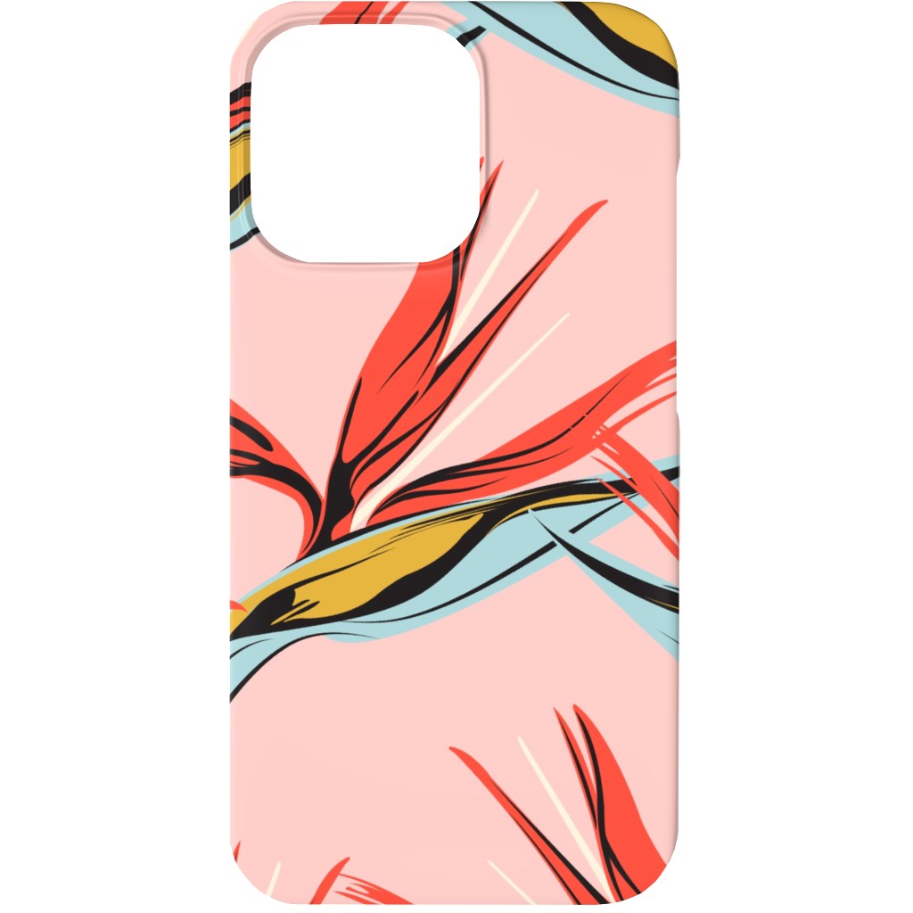 Bird of Paradise Phone Case, Silicone Liner Case, Matte, iPhone 13, Pink