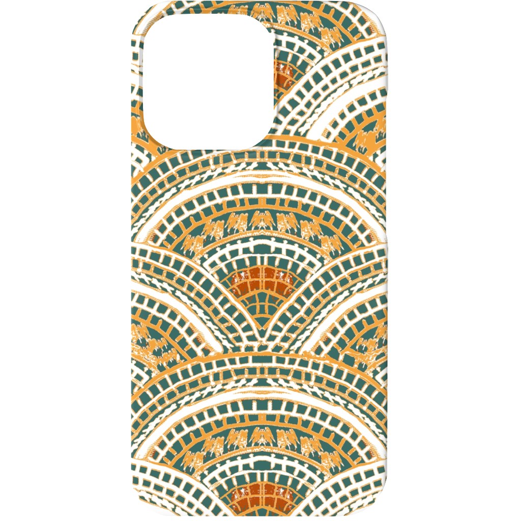 Earthy Fans - Orange Green and Gold Phone Case, Silicone Liner Case, Matte, iPhone 13, Multicolor