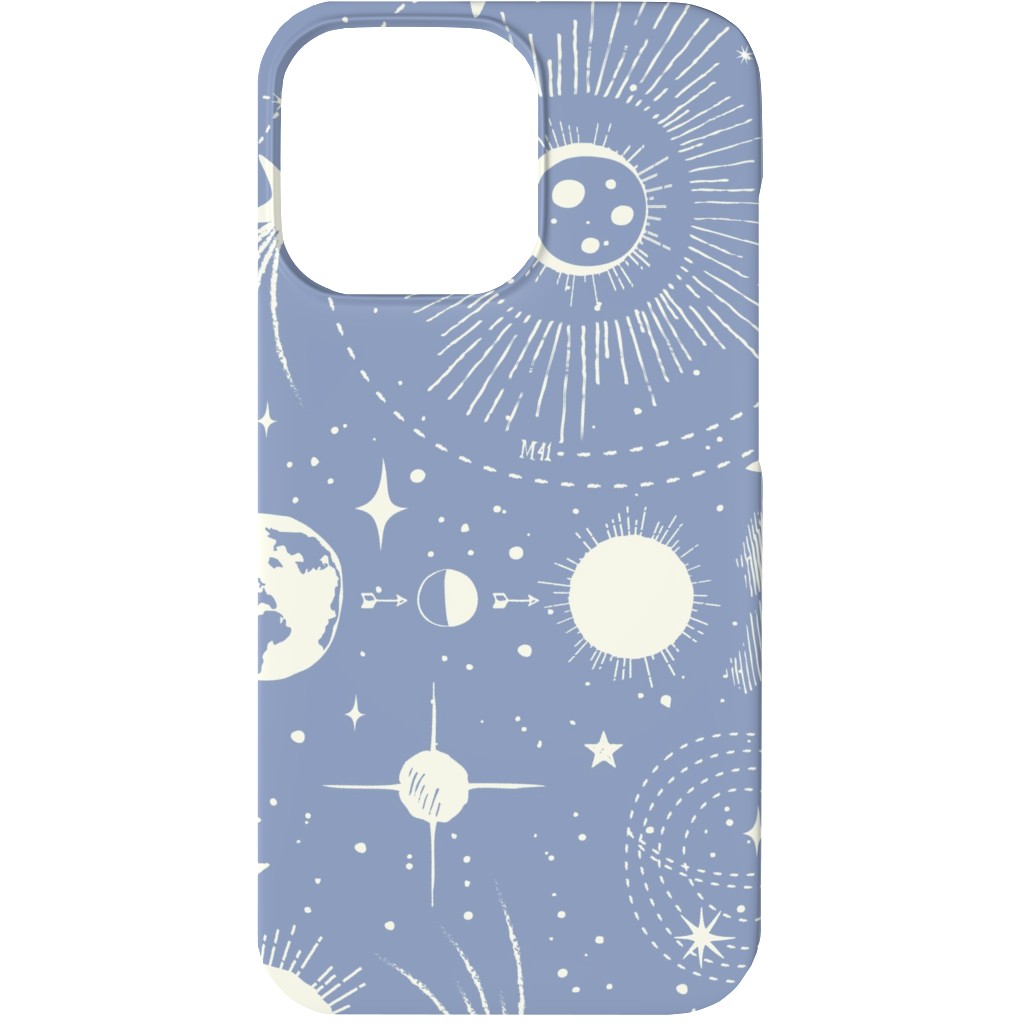 Solar System Phone Case, Silicone Liner Case, Matte, iPhone 13, Blue, Ocean Mist