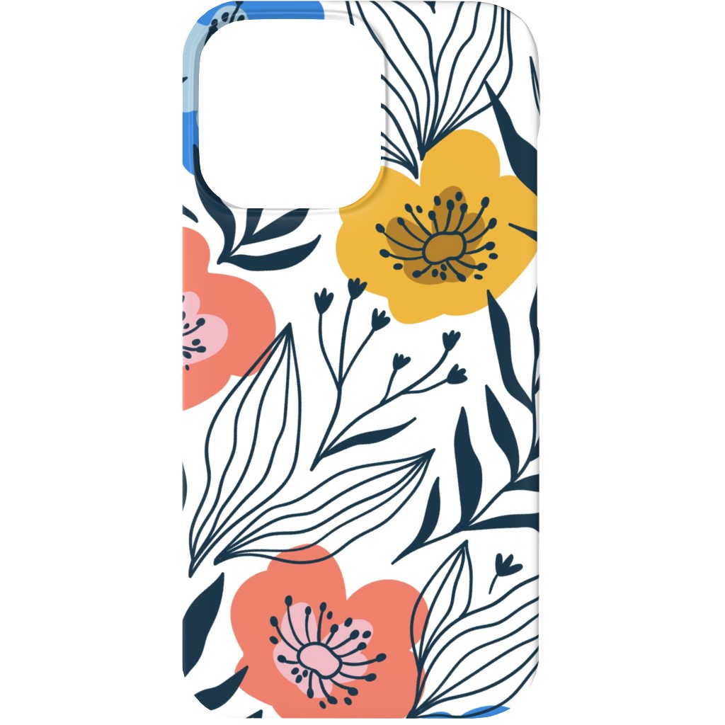 Colorful Flowers - Multi Phone Case, Silicone Liner Case, Matte, iPhone 13, Multicolor