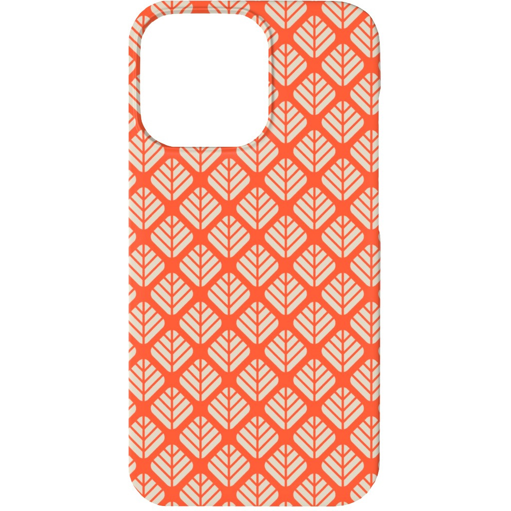 Blaettli - Orange and Beige Phone Case, Silicone Liner Case, Matte, iPhone 13, Orange