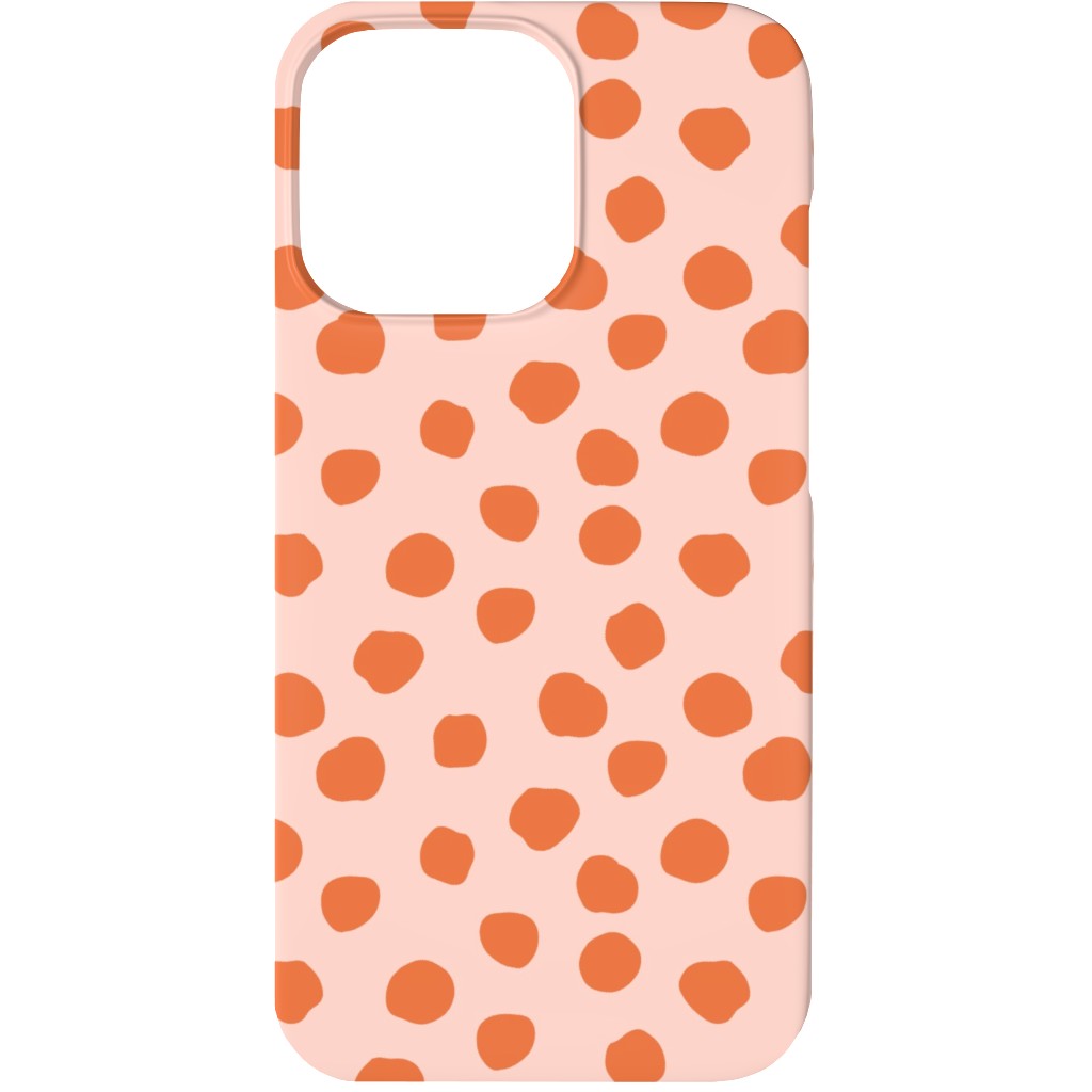 Dotty - Pink and Orange Phone Case, Silicone Liner Case, Matte, iPhone 13, Pink