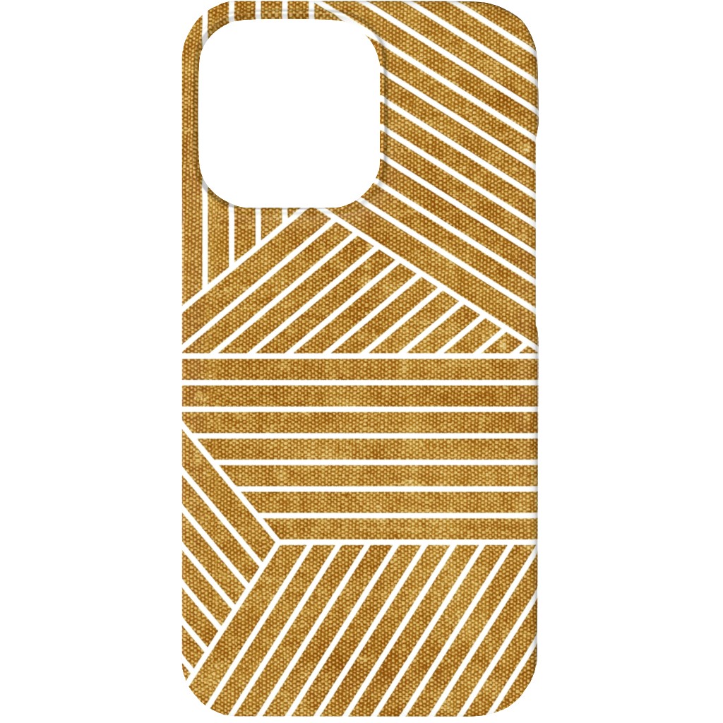 Bohemian Geometric Tiles - Mustard Phone Case, Silicone Liner Case, Matte, iPhone 13, Yellow