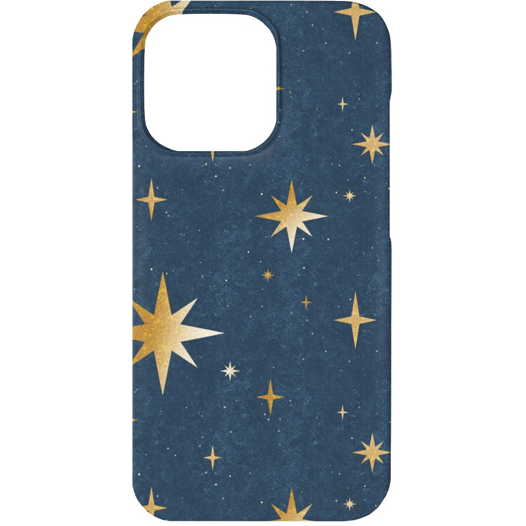 Art Deco Starbursts - Blue Phone Case, Slim Case, Matte, iPhone 13, Blue, True Blue