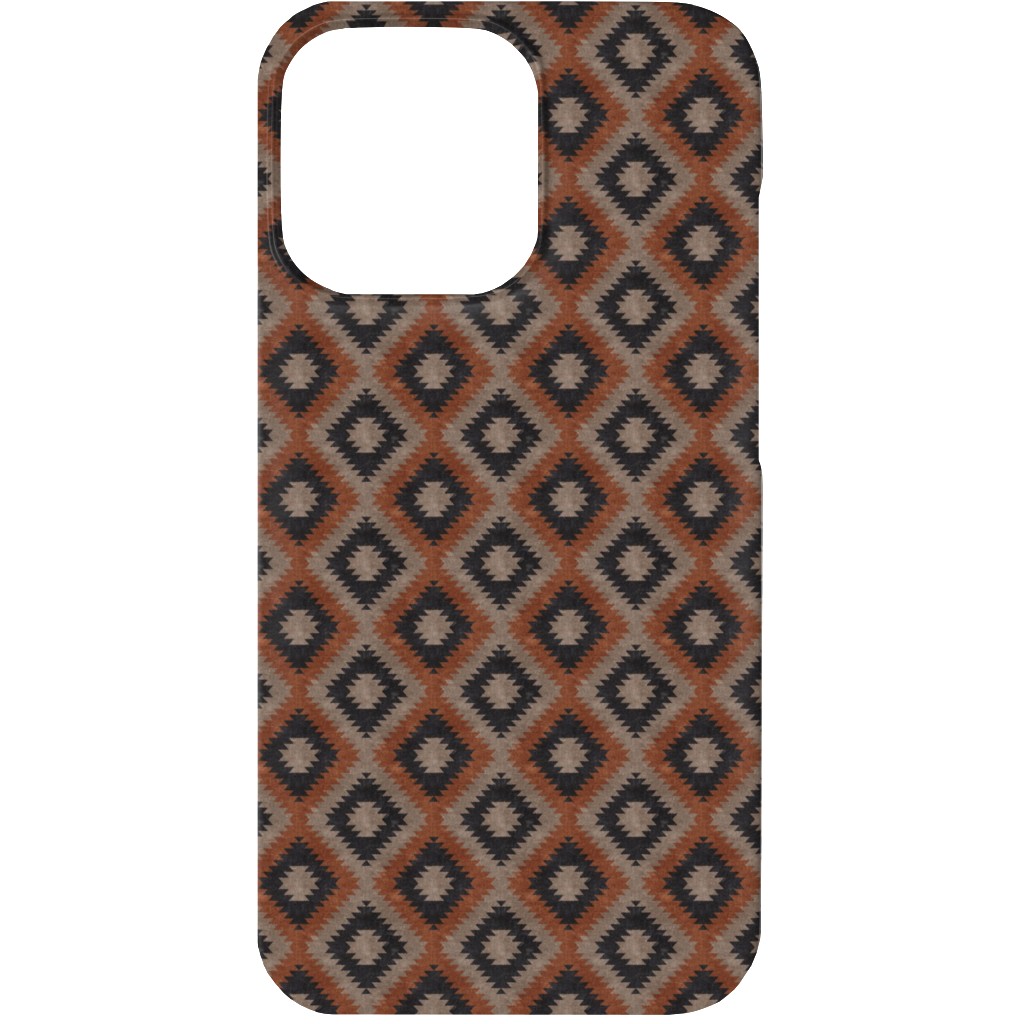 Aztec Phone Case, Slim Case, Matte, iPhone 13, Brown, Taupe