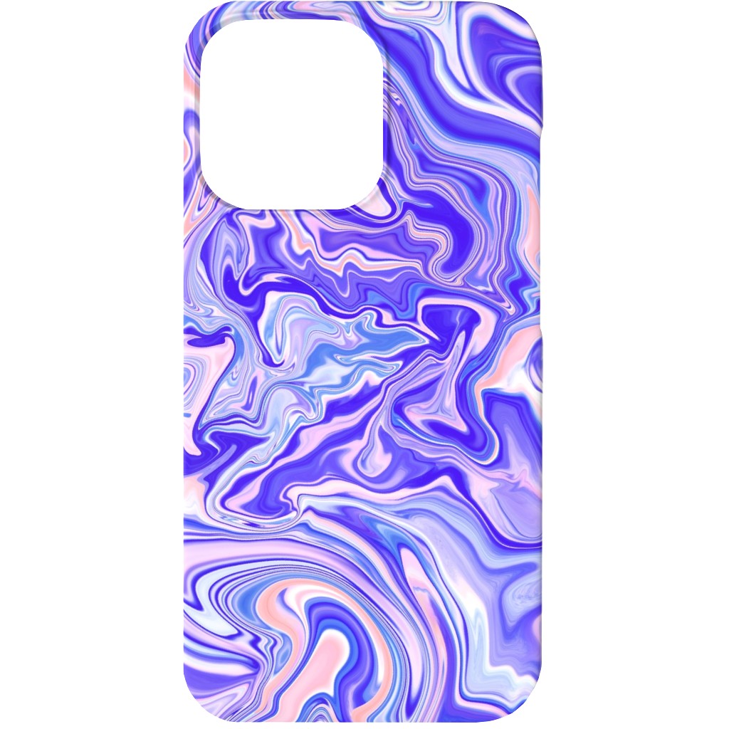 Love Spell Marble - Purple Coral Pink Phone Case, Slim Case, Matte, iPhone 13, Purple