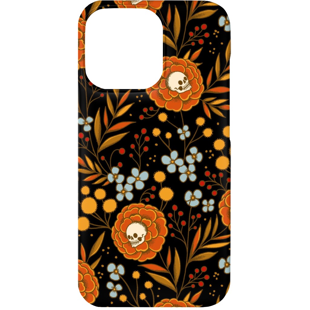 Halloween Floral - Multi Phone Case, Slim Case, Matte, iPhone 13, Multicolor