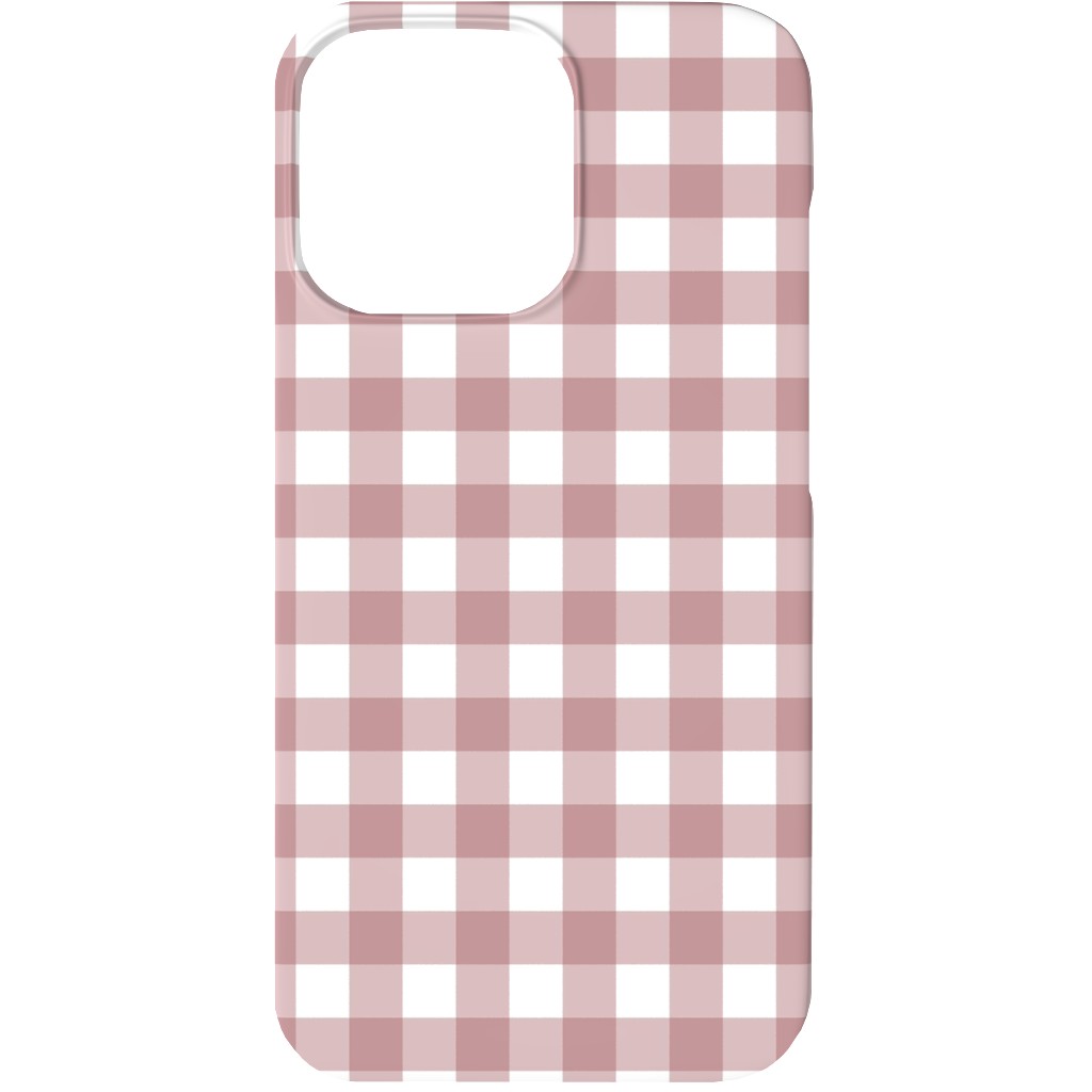 Gingham Check Phone Case, Slim Case, Matte, iPhone 13, Pink, Alpaca