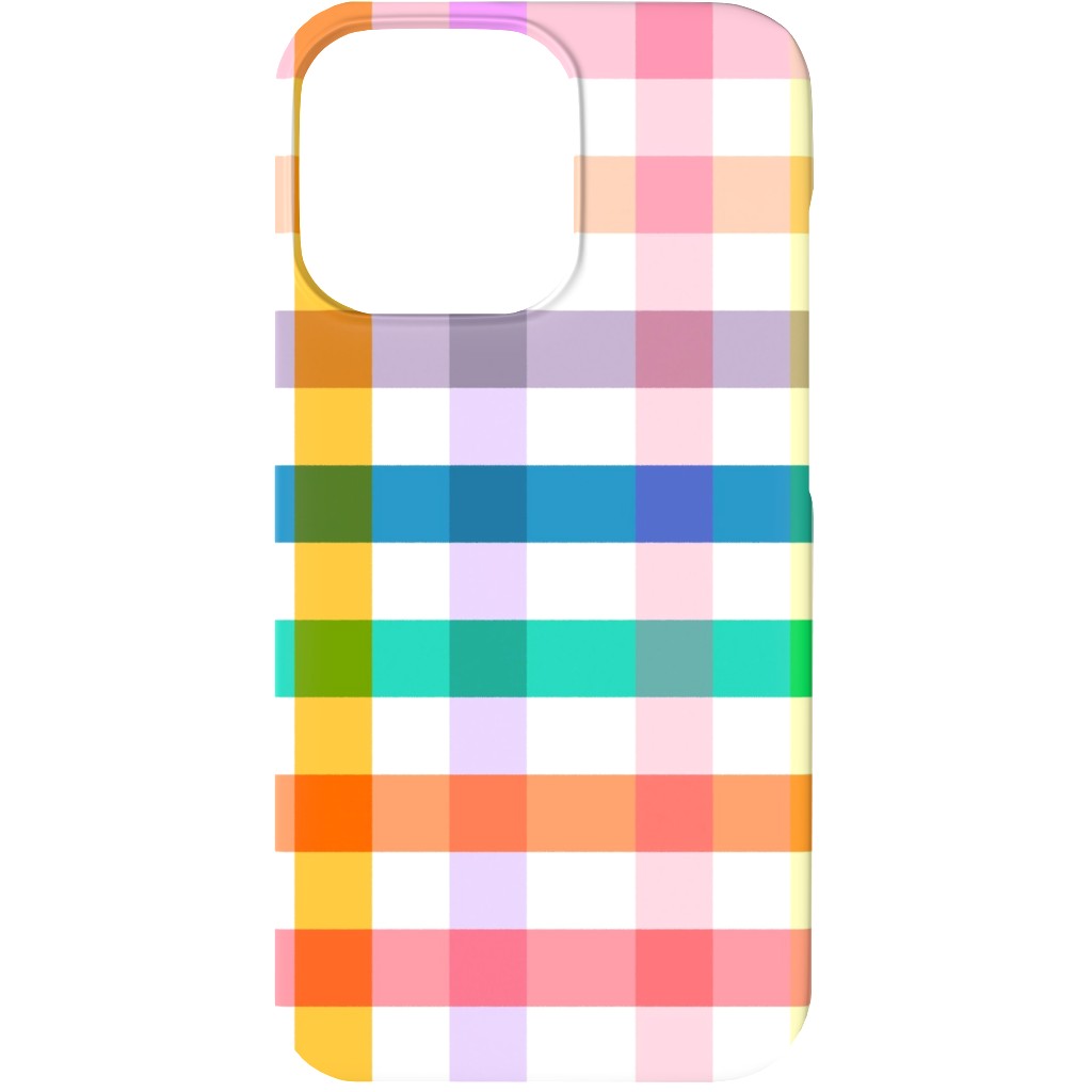 Summer Joyful Picnic Gingham - Multi Phone Case, Slim Case, Matte, iPhone 13, Multicolor