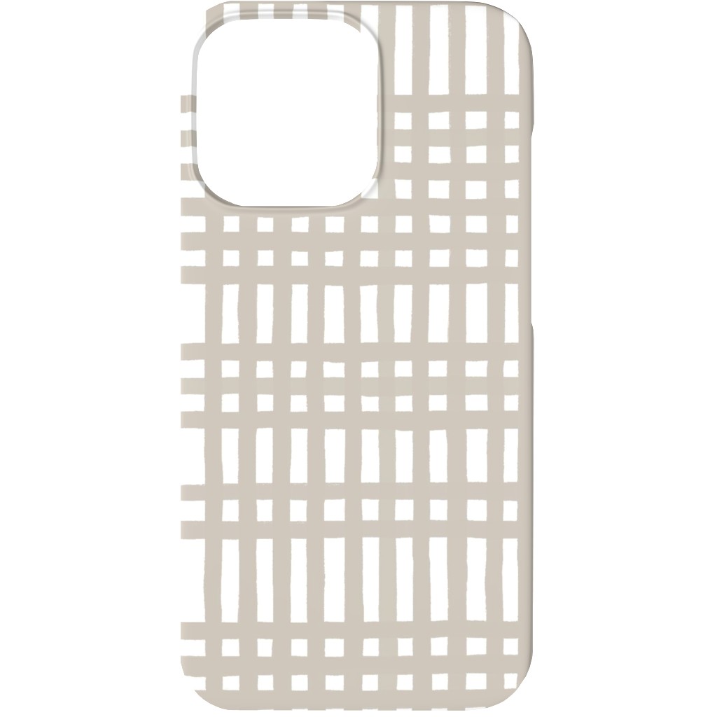 Loose Weave Phone Case, Slim Case, Matte, iPhone 13, Gray, Wheat
