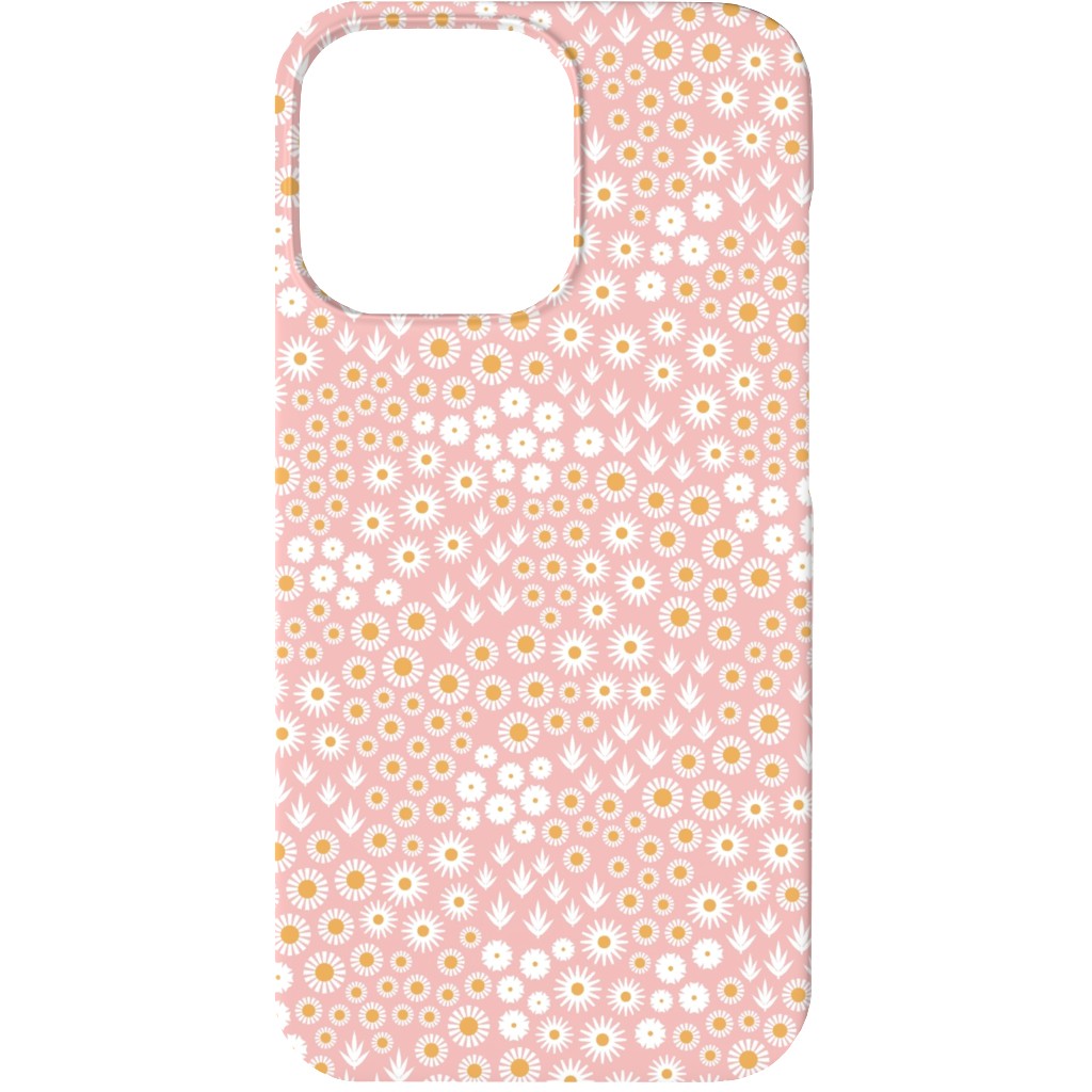 Ditsy Flowers - Pink Phone Case, Slim Case, Matte, iPhone 13, Pink