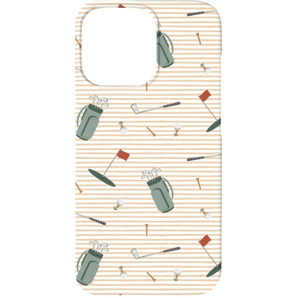 Tee Time - Neutral Phone Case, Slim Case, Matte, iPhone 13, Beige, Pearl