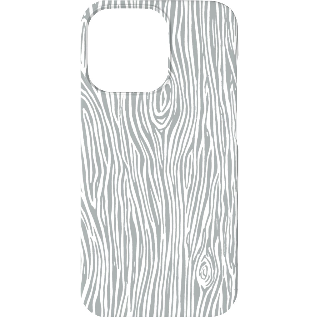 Woodgrain - Gray Phone Case, Slim Case, Matte, iPhone 13, Gray