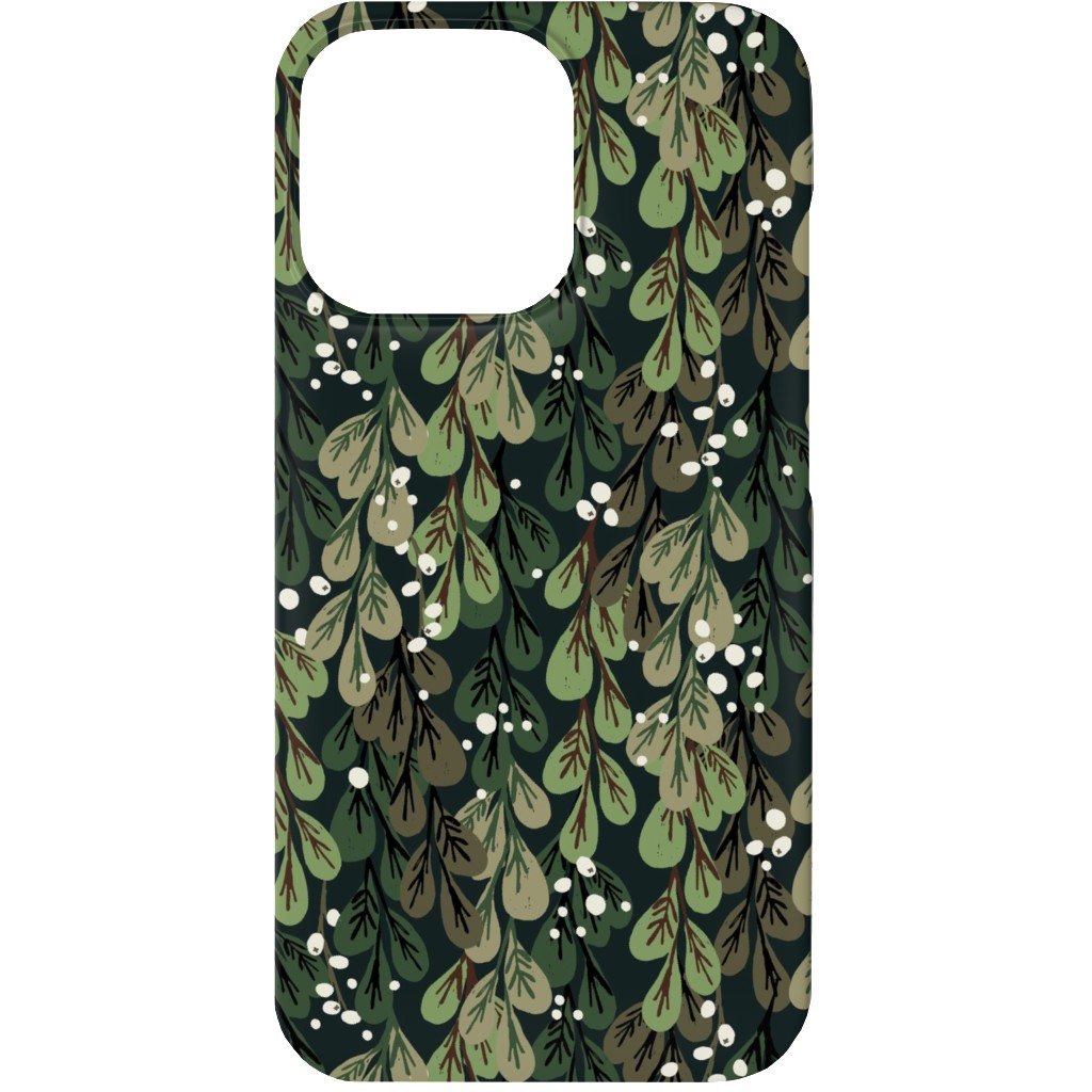 Mistletoe - Green Phone Case, Slim Case, Matte, iPhone 13, Green