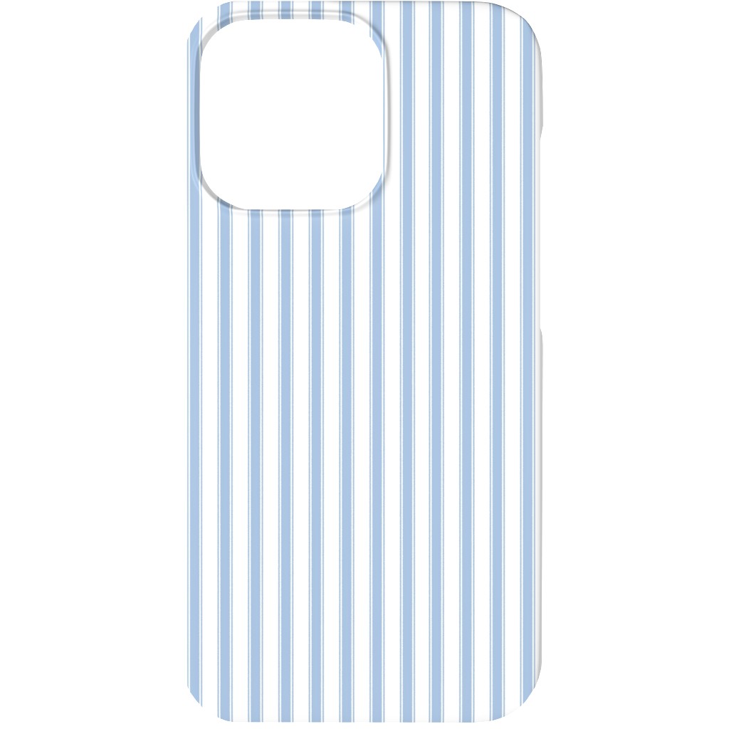 Cedar Lake Cottage Ticking Stripe - Blue Phone Case, Slim Case, Matte, iPhone 13, Blue, True Blue