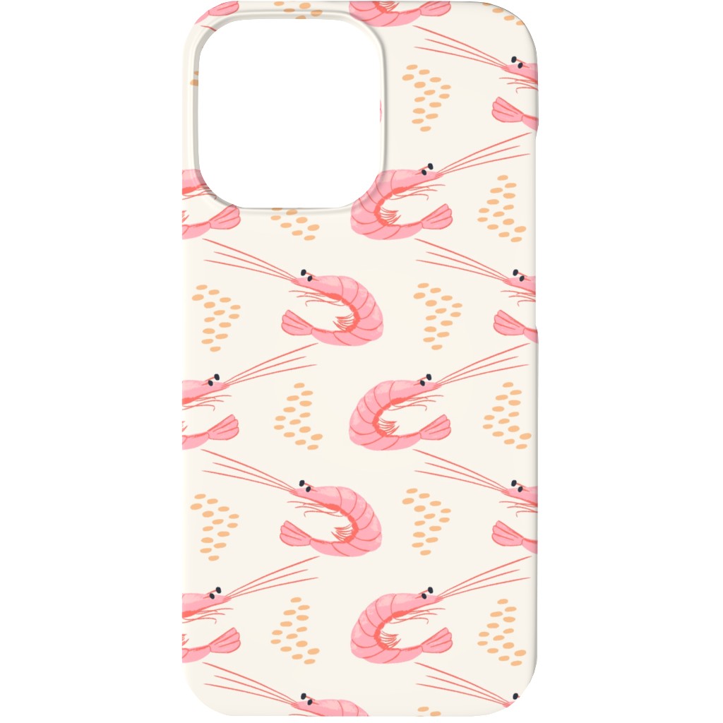 Zigzag Shrimps - Pink Phone Case, Slim Case, Matte, iPhone 13, Pink