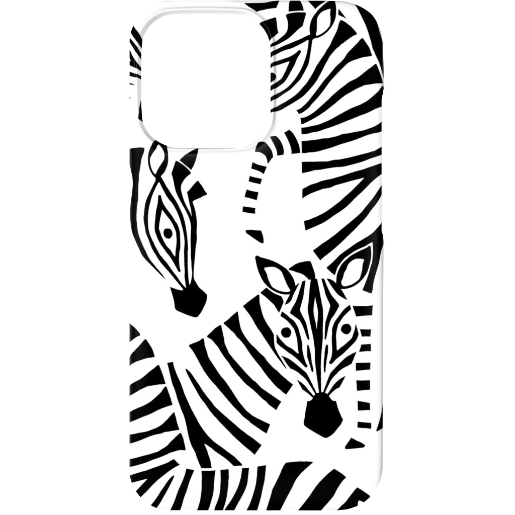 Zebras - Black & White Phone Case, Slim Case, Matte, iPhone 13, Black