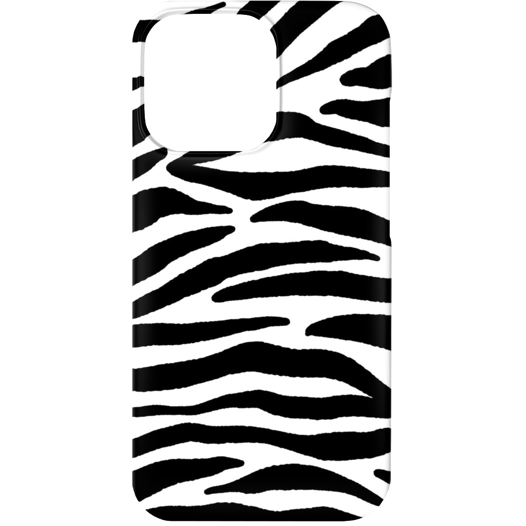 Zebra Print - Black and White Phone Case, Slim Case, Matte, iPhone 13, Black