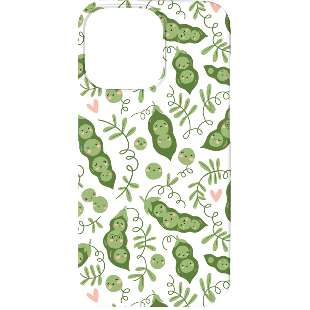 Cute Peas - Green Phone Case, Slim Case, Matte, iPhone 13, Green