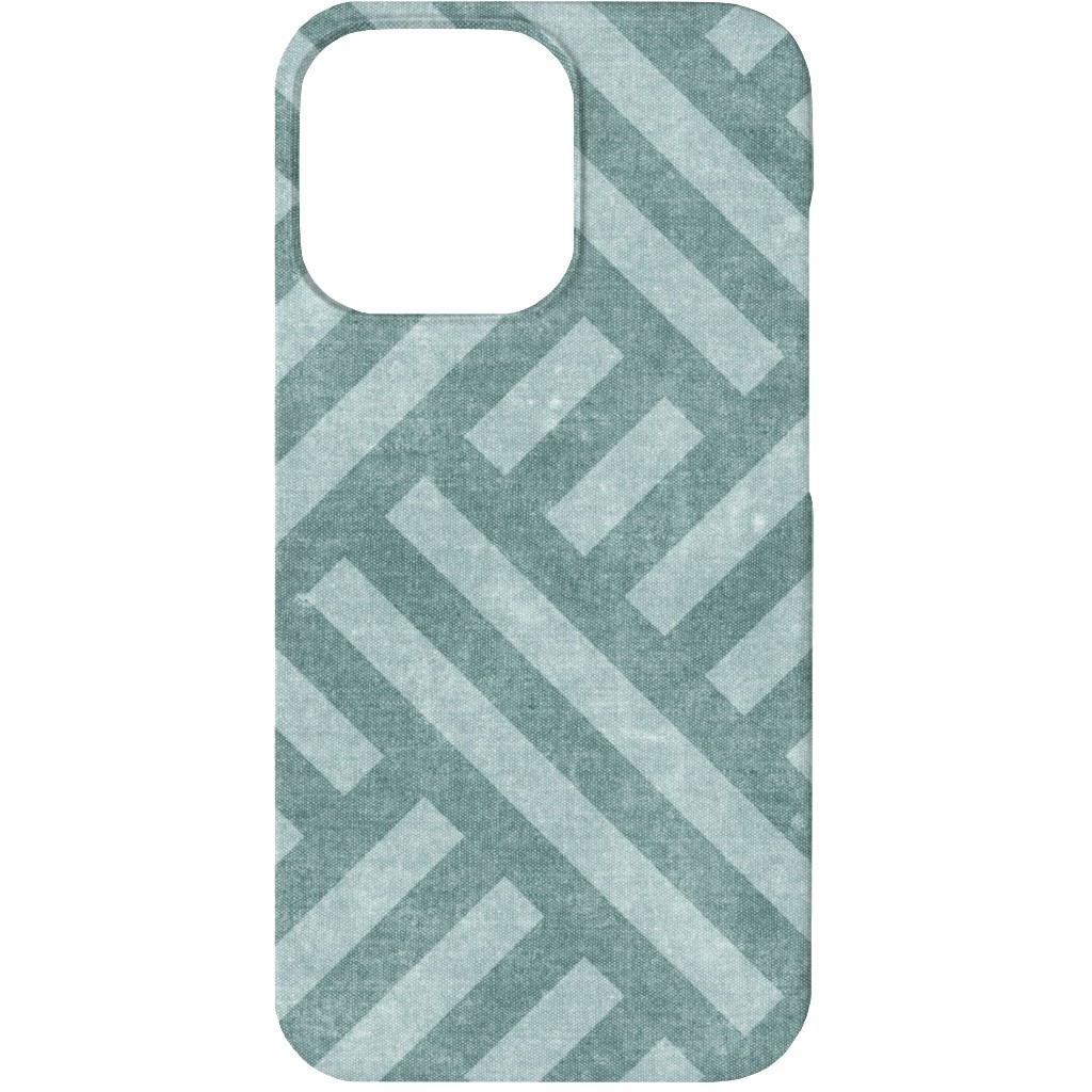 Farmhouse Weave Phone Case, Slim Case, Matte, iPhone 13, Blue