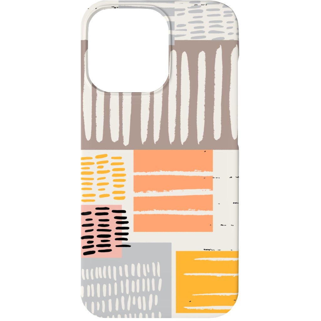 Textured Color Blocks - Multi Phone Case, Slim Case, Matte, iPhone 13, Multicolor