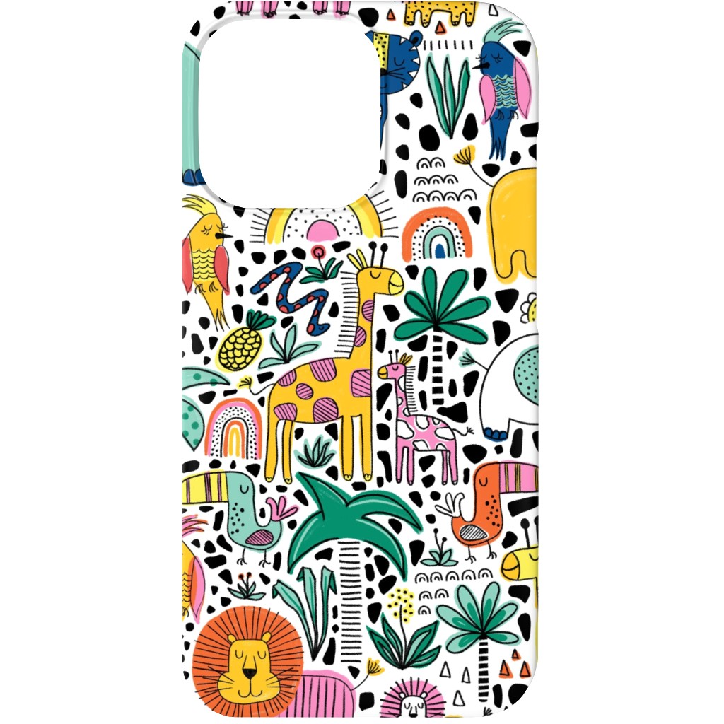 Safari Fun - Multi Phone Case, Slim Case, Matte, iPhone 13, Multicolor