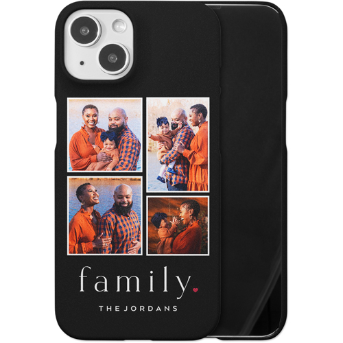 Family Heart iPhone Case, Slim Case, Matte, iPhone 14, Black, black