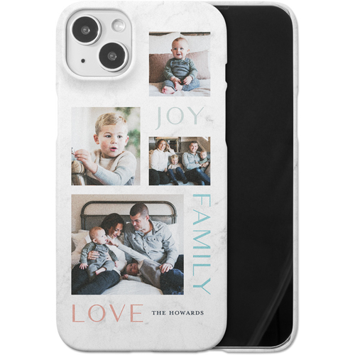 Marble Joy Family Love iPhone Case, Slim Case, Matte, iPhone 14 Plus, White