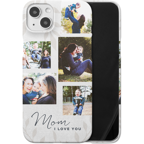 Foliage Linen iPhone Case, Slim Case, Matte, iPhone 14 Plus, Brown, cafe