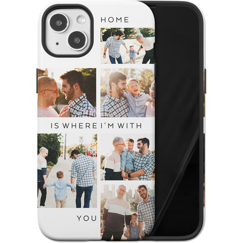 Gallery of Six Grid iPhone Case, Silicone Liner Case, Matte, iPhone 14 Plus, Multicolor, multi