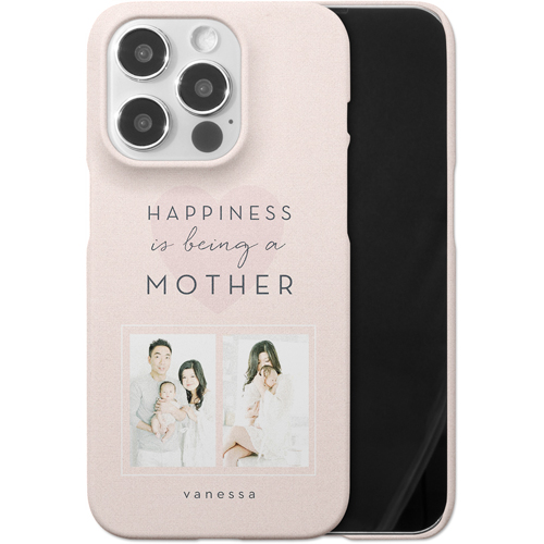 Full of Happiness iPhone Case, Slim Case, Matte, iPhone 14 Pro, Pink, priscilla