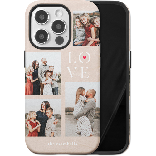 Sand Stacked Love iPhone Case, Silicone Liner Case, Matte, iPhone 14 Pro, Beige, rye