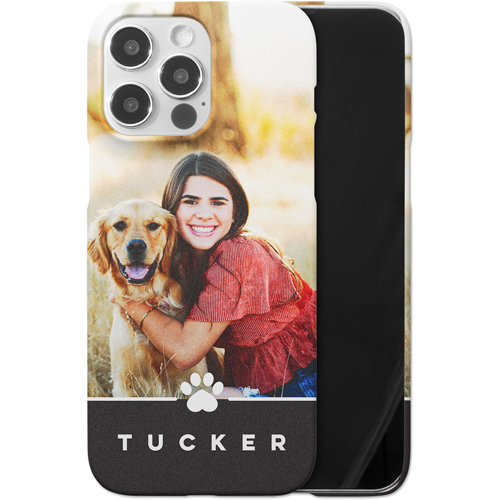 Pawprint iPhone Case, Slim Case, Matte, iPhone 14 Pro Max, Black, black