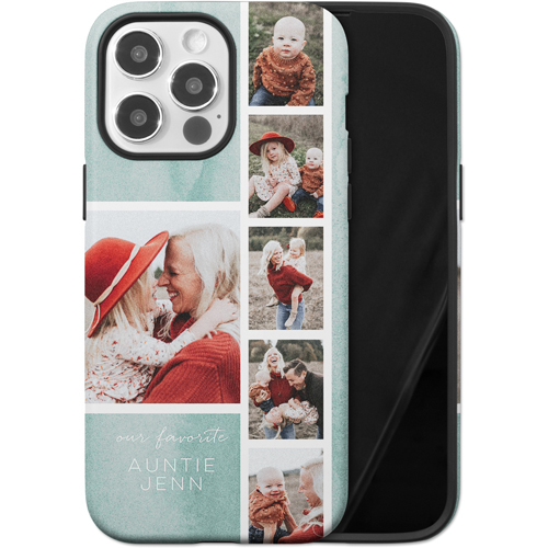 Watercolor Favorite Filmstrip iPhone Case, Silicone Liner Case, Matte, iPhone 14 Pro Max, Green