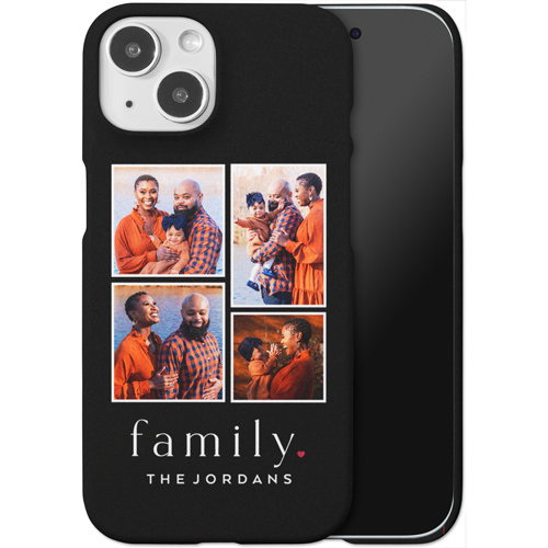 Family Heart iPhone Case, Slim Case, Matte, iPhone 15, Black