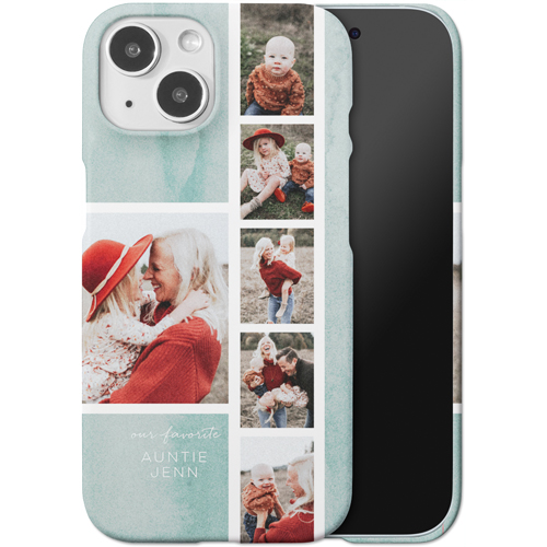 Watercolor Favorite Filmstrip iPhone Case, Slim Case, Matte, iPhone 15, Green