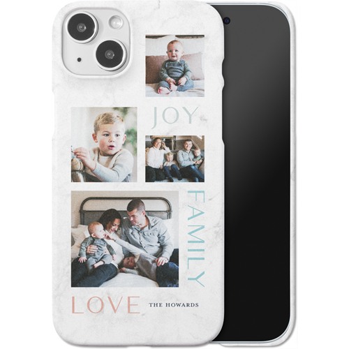 Marble Joy Family Love iPhone Case, Slim Case, Matte, iPhone 15 Plus, White