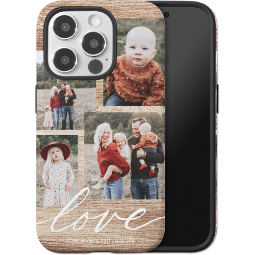 Rustic Love iPhone Case, Silicone Liner Case, Matte, iPhone 15 Pro, Brown