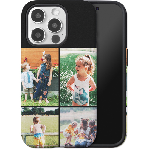 Gallery of Four Grid iPhone Case, Silicone Liner Case, Matte, iPhone 15 Pro, Multicolor, multi