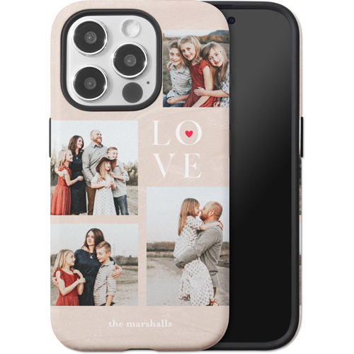 Sand Stacked Love iPhone Case, Silicone Liner Case, Matte, iPhone 15 Pro, Beige, rye